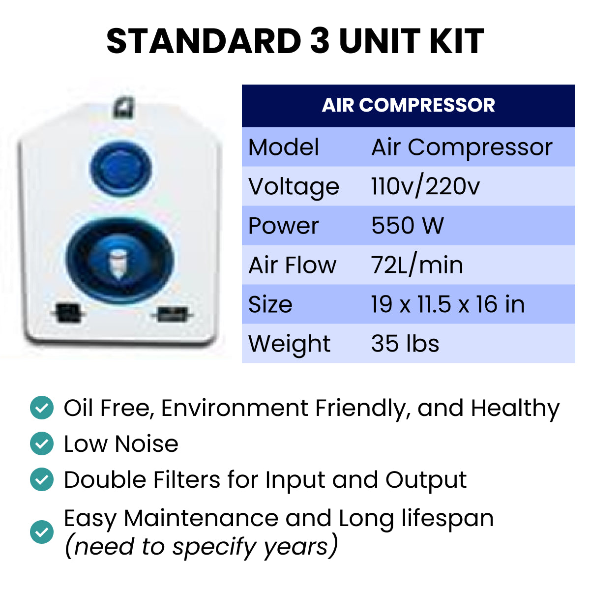 Airvida Home Use Portable Lying Hyperbaric Chamber 1.2 - 1.5ATA