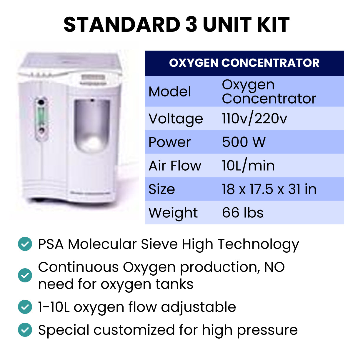 Airvida Home Use Portable Lying Hyperbaric Chamber 1.2 - 1.5ATA