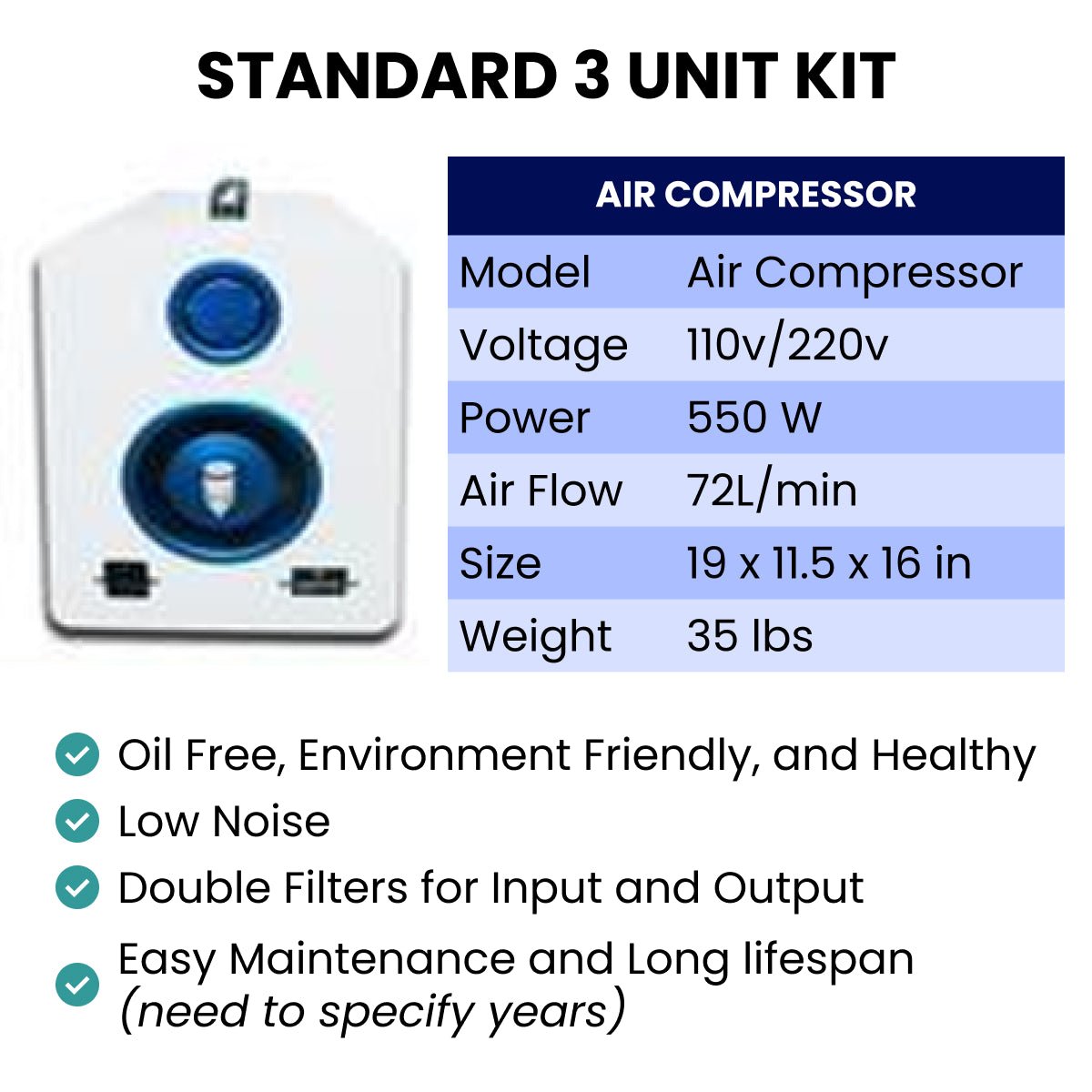 Airvida Home Use Portable Lying Hyperbaric Chamber 1.2 - 1.5ATA - Airvida - 