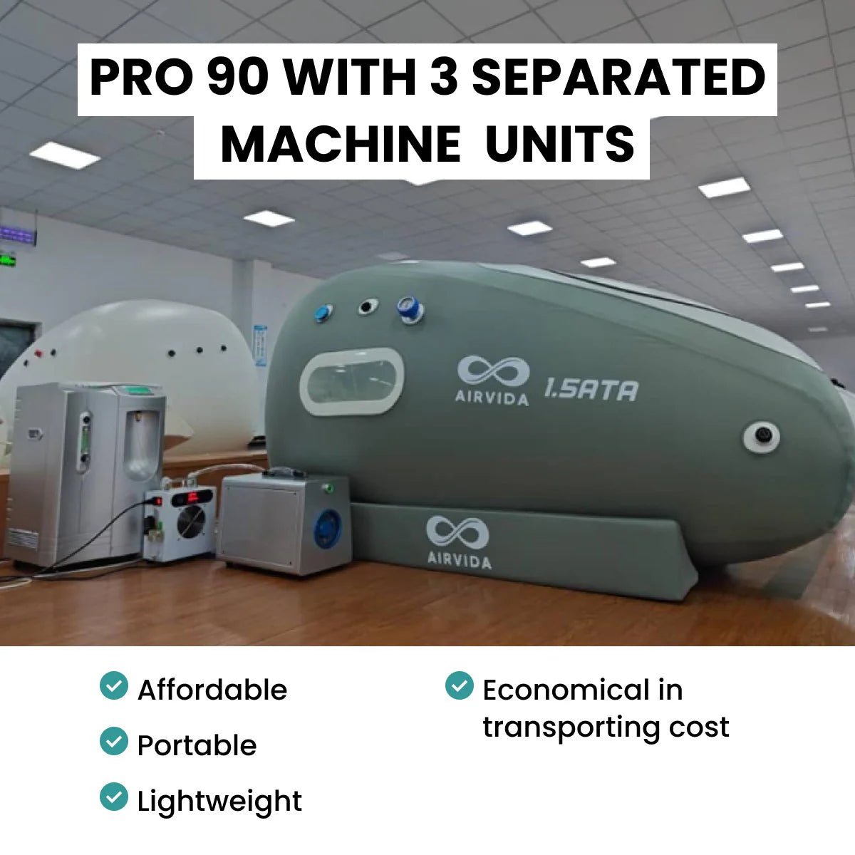 Airvida Pro90 Portable Sitting Hyperbaric Chamber - Airvida - Hyperbaric Oxygen Therapy